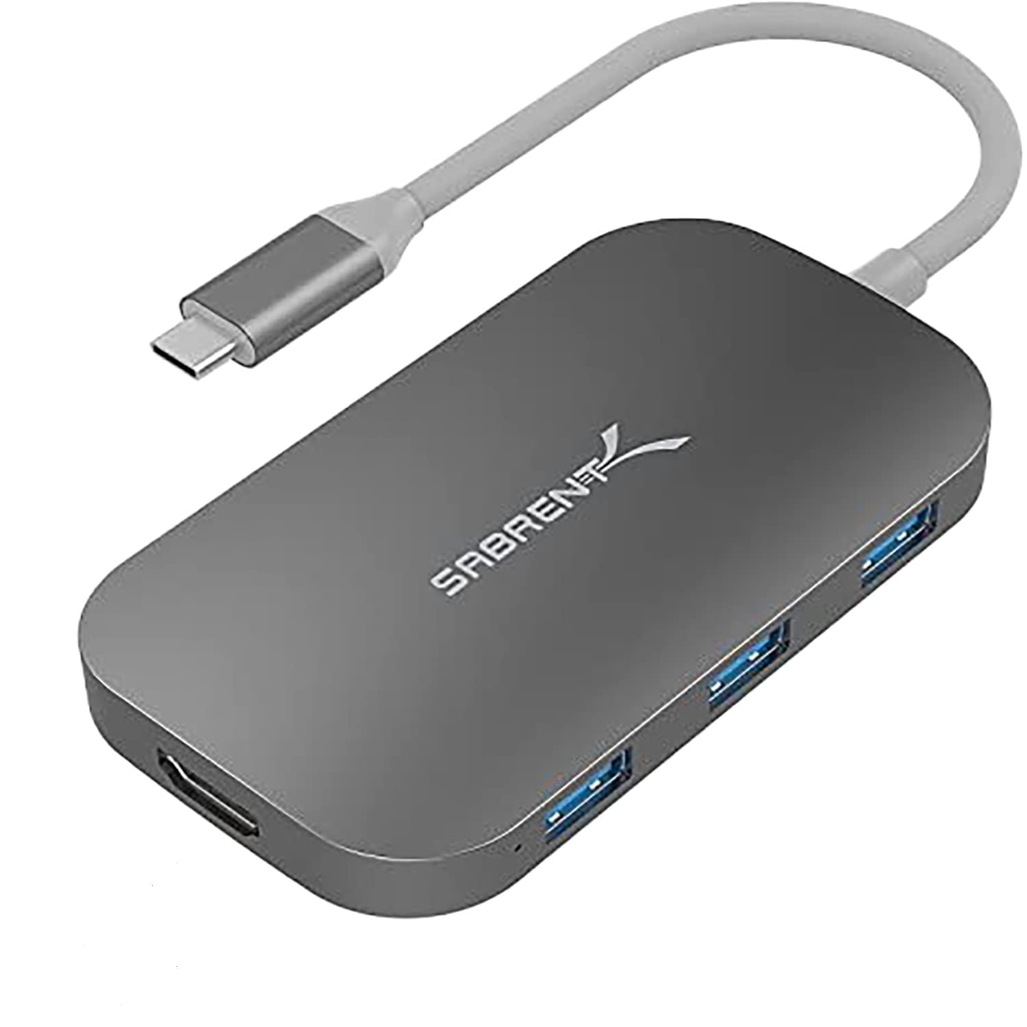 

SABRENT USB C Hub with HDMI 3 USB Gen 1 1 USB Reader Delivery Compatible with MacBook PCs 8-in-1 (4K) Output, 3.2 Ports, 2.0 Port, SD/MicroSD