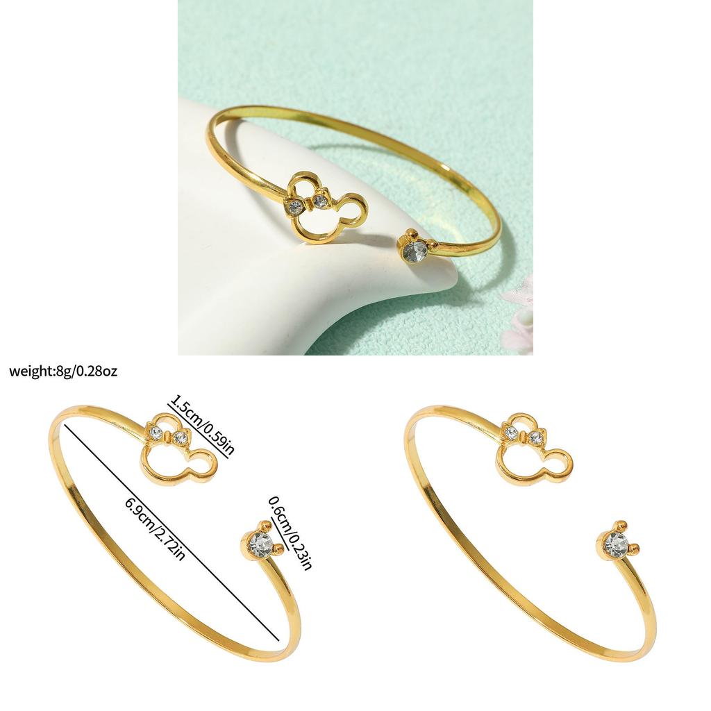 Mickey Maus Cartoon Legierungsarmband mit Herzform für Damen Geschenk Kollektion