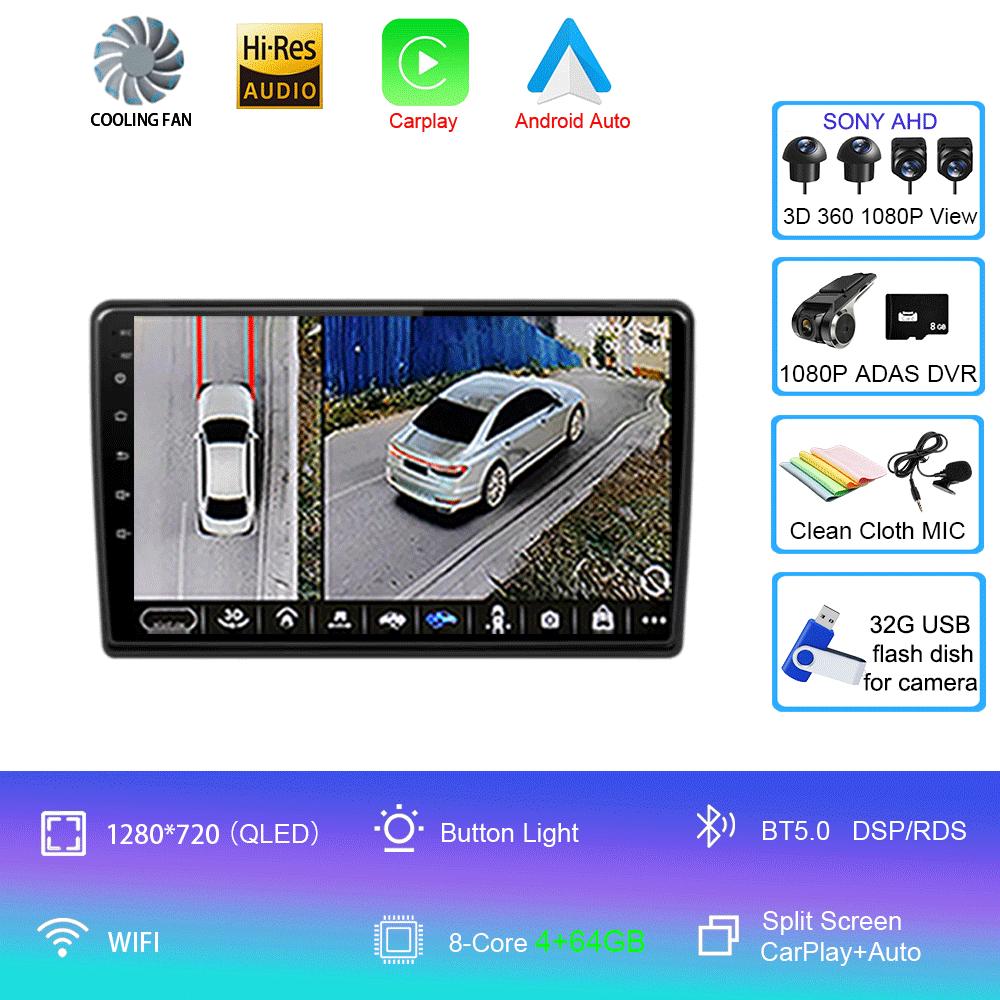For Citroen C3 XR 2019 2020 2021 2022 Android 14 Carplay Car Radio Navigation Multimedia Player Stereo WiFi+4G Video BT DVD 2DIN