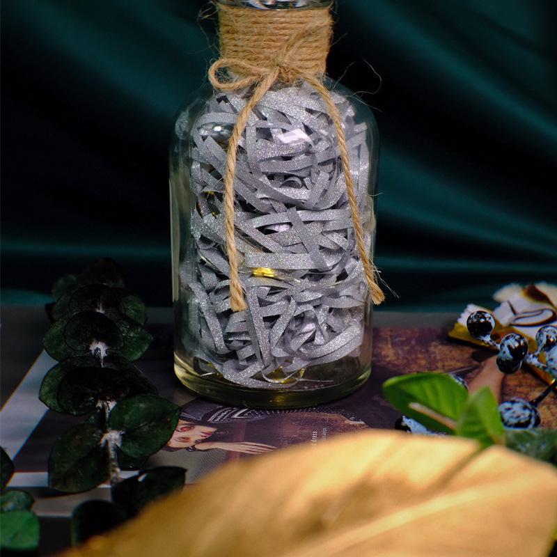 Raffia Gift Box Filler: Shredded Paper Silk with Glitter for High-End Gift Decoration