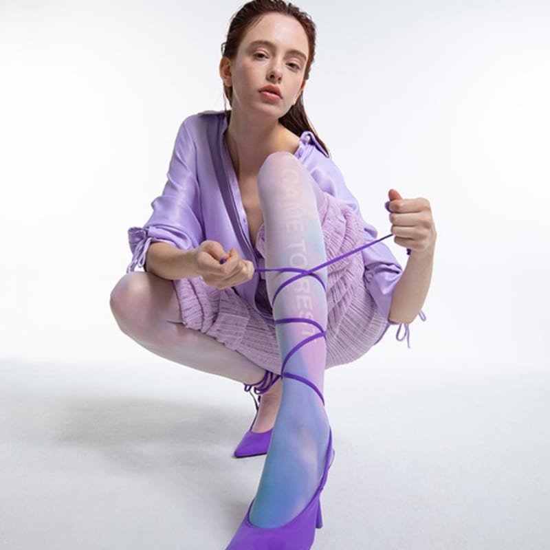 Romantic tiger Prism multicolor tights