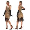 Vintage Sequin Dress Gatsby Ball Fringed Dress Party Banquet Dress Beaded Dress