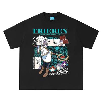 Anime Frieren_ Beyond Journey's End Fern Frieren T-shirt Men Women Clothing Fashion Harajuku Summer Short Sleeve Cotton T-shirts