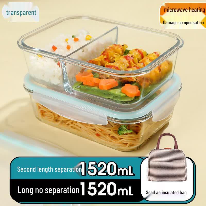 Qiwei Large Capacity Glass Lunch Box