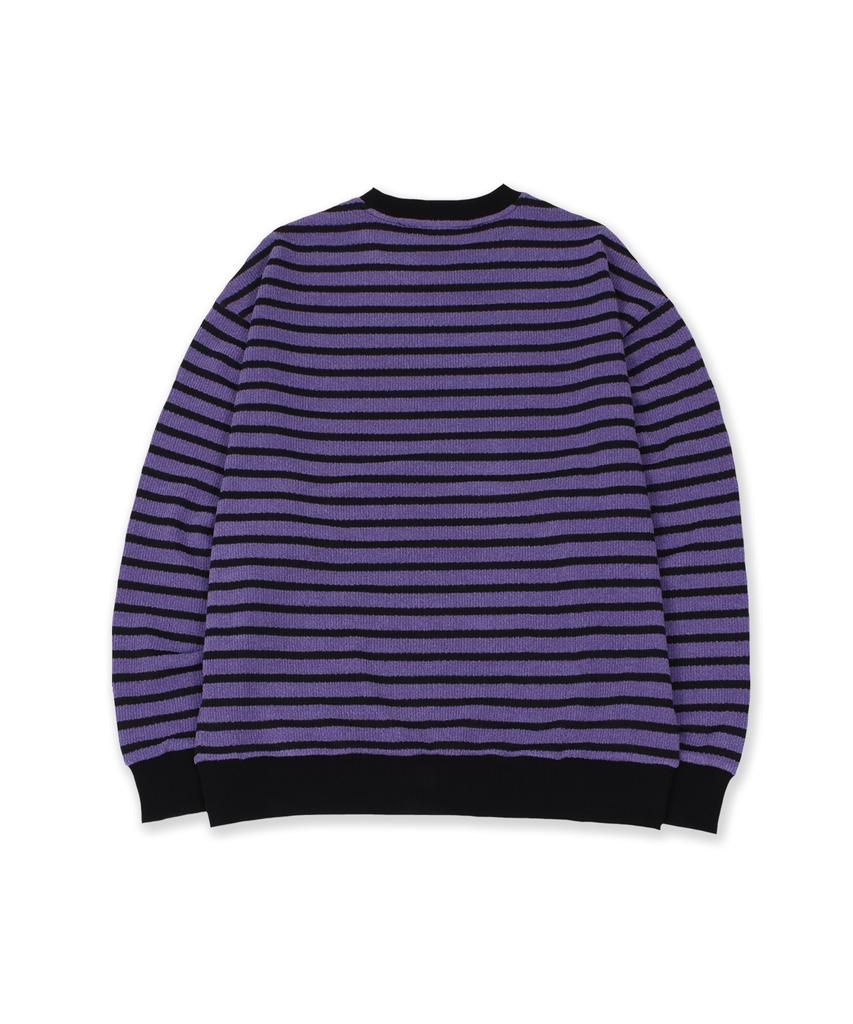 CAMEL WORK Relaxed Striped Knit (Purple)