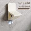 Traceless Wall-Mounted Anti-Slip Foot Washing Stool with Triangular Design and Storage