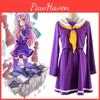 Breathable No Game No Life Shiro Cosplay Dress Shirt Tie Set With Perfect Stitches