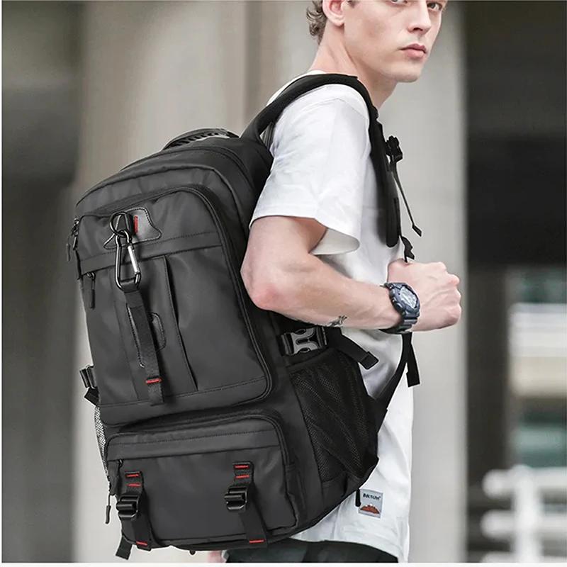 Travel Backpack Large Capacity Water-Repellent Usb Expandable Bag 17.3 Laptop Bag Men Outdoor Sports Backpacks Mochila