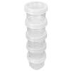 5PCS Portable Sauce Bottle Salad Dressing Container Reusable Plastic Small Condiment Cups Set with Lids and Storage Bag