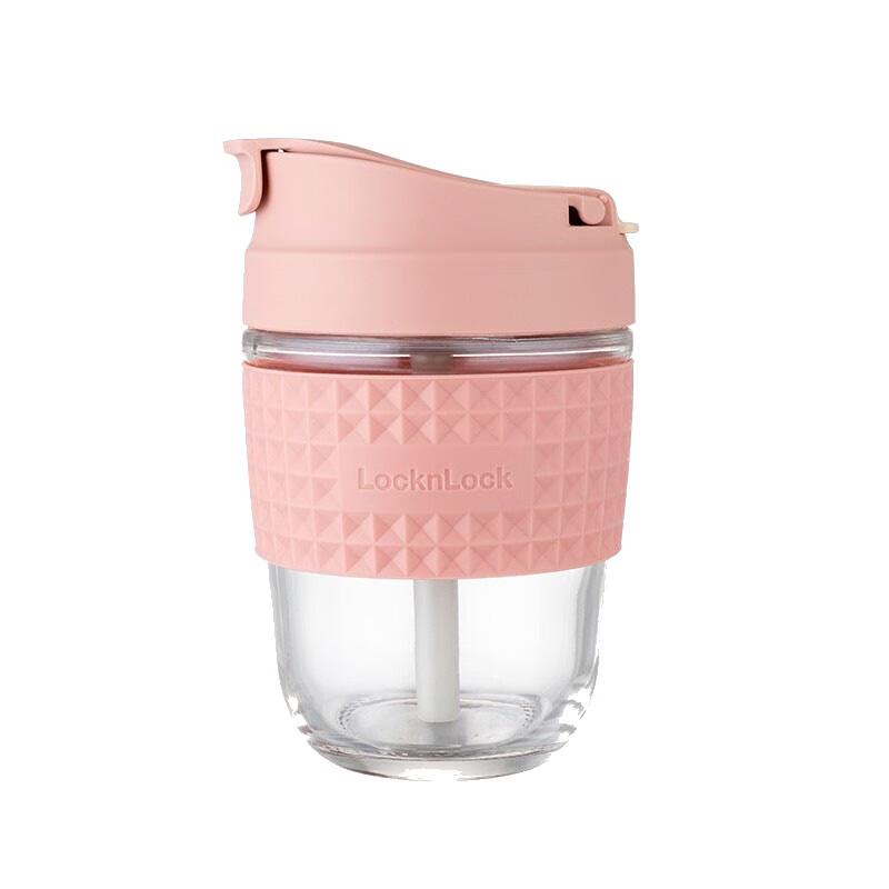 LOCK&LOCK LLG613 Glass Water Bottle with Straw