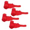 4 Pcs Horse Leg Wraps Soft Fleece Protective Horse Polo Leg Bandage Equestrian Supplies Red