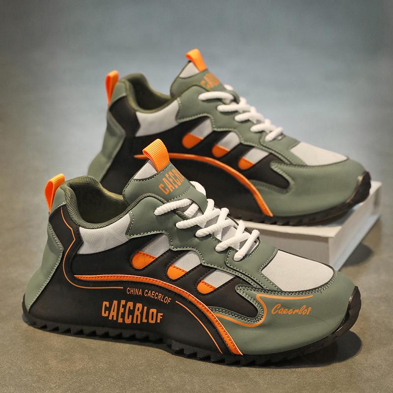 Pantofi Sport Bărbați Negri Pantofi Skateboard Student Simpli Verzi Adidași de Alergare Mărimi Mari