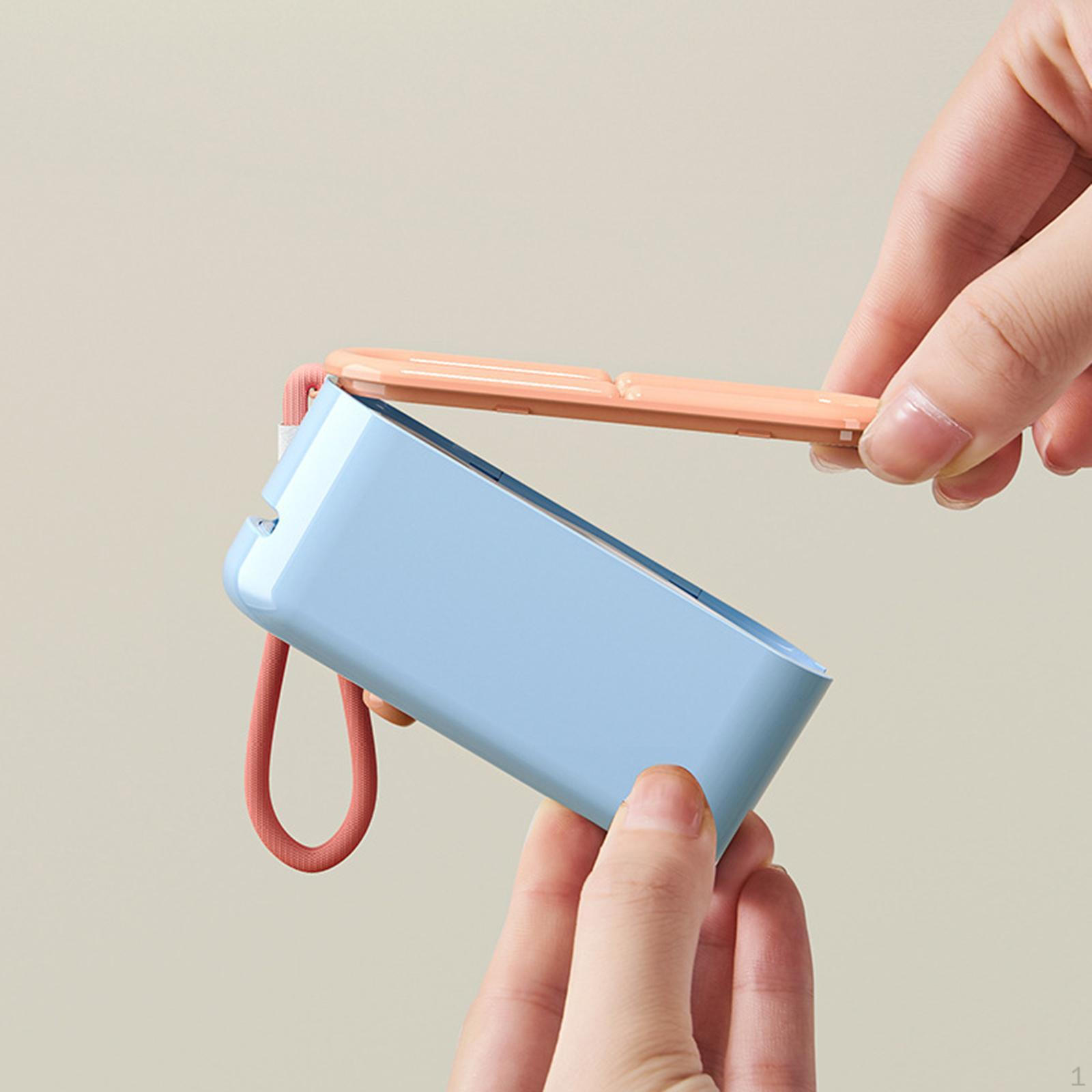 

Диспенсер Футляр для зубной нити Не ломающийся Автоматический, Декоративный, Рвущий Многофункциональный Портативный Пустой контейнер синий