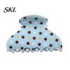 PVC Hair Claw, Back Head Strong Bite Force Clip, Dot Print Sturdy Claw Clip Large Anti-Slip Teeth Accessory for Daily Wear Long