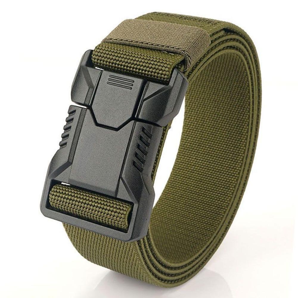 

Zinc Zinc Alloy Buckle Canvas Belt Elastic Waist Belts Durable Jeans Waistband Trouser Pants Decor