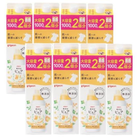 

Pigeon Baby Softener Baby Softer Hidamari Flower Scent Refill 1 л 0 Натуральный растительный источник x 8 штук [от месяцев] Без добавок