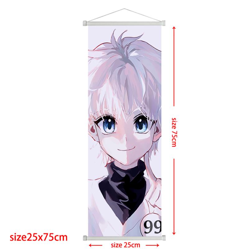 Anime Hunter X Hunter Scroll Poster GON Killua Zoldyck Hisoka Art Canvas Wall Decor for Bedroom Home Poster Family Room Decor
