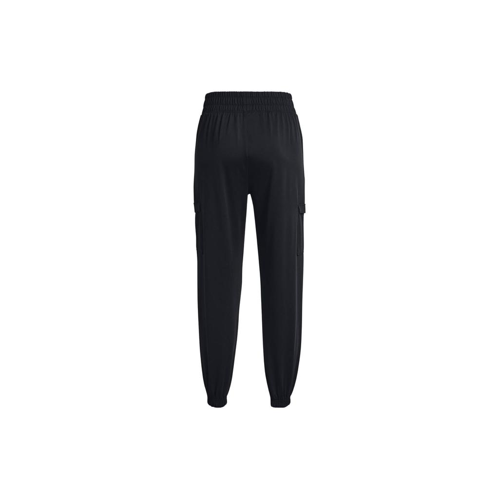 Under Armour Solid Color Elastic Waist Casual Jogging Pants Women bottoms Black 1378651-001