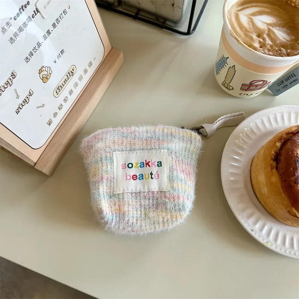Coin Purse Women Fresh Floral Coin Wallet Zipper Bag Change Pouch Key Holder Small Mini Storage Case Pouch Money Bags Gift