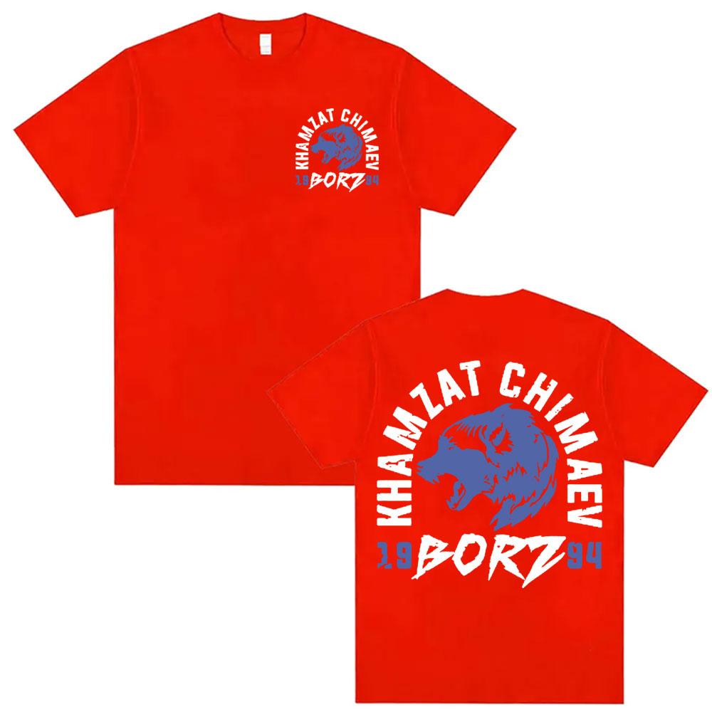 

Khamzat Chimaev borz Logo Graphic T-shirt Mens Clothing Harajuku Fashion Oversized T Shirts Casual Cotton Short Sleeve T Shirt 2XL