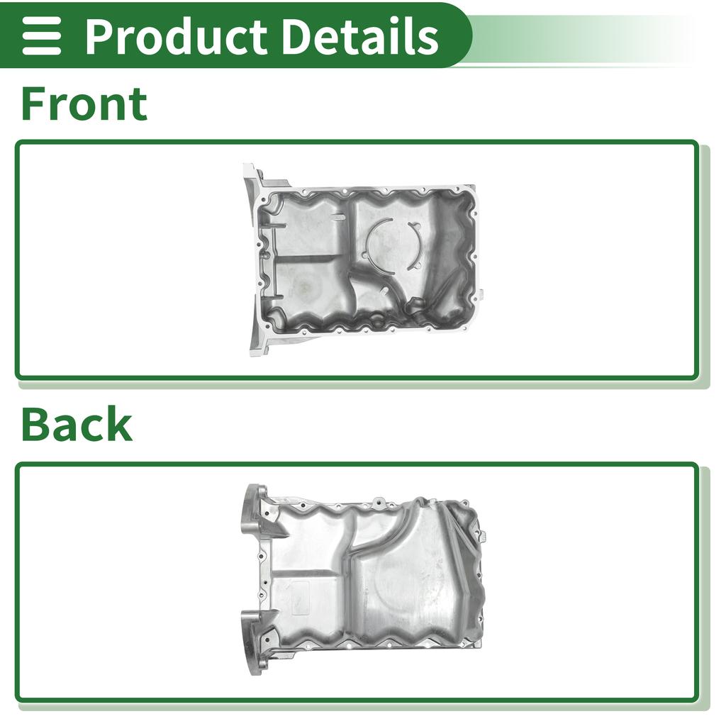 UXCELL Auto Car Engine Oil Pan Vehicle Aluminum Oil Pan Sump Transmission Oil Pan for Honda Odyssey 2007 No.11200RDJA00