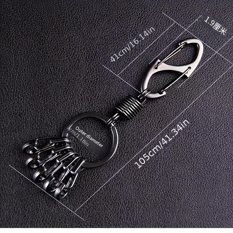 Trusty Premium Floating Keychain with 7 Hooks - Durable Anti-Loss Outdoor Gear, Suitable for Hiking and Camping