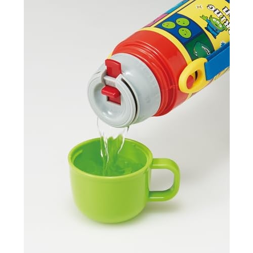 Skater Children's Water Bottle, 2-Way, 470ml (Direct Drinking) or 430ml (Cup Drinking), Disney Toy Story 25, Boys' Stainless Steel, Insulated, Lightwe