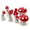 A84X-21 Stück Mini-Pilze für Bastelarbeiten Kleiner Feengartenpilze Winzige Harz-Pilz-Dekoration Pilz-Miniaturen Statue