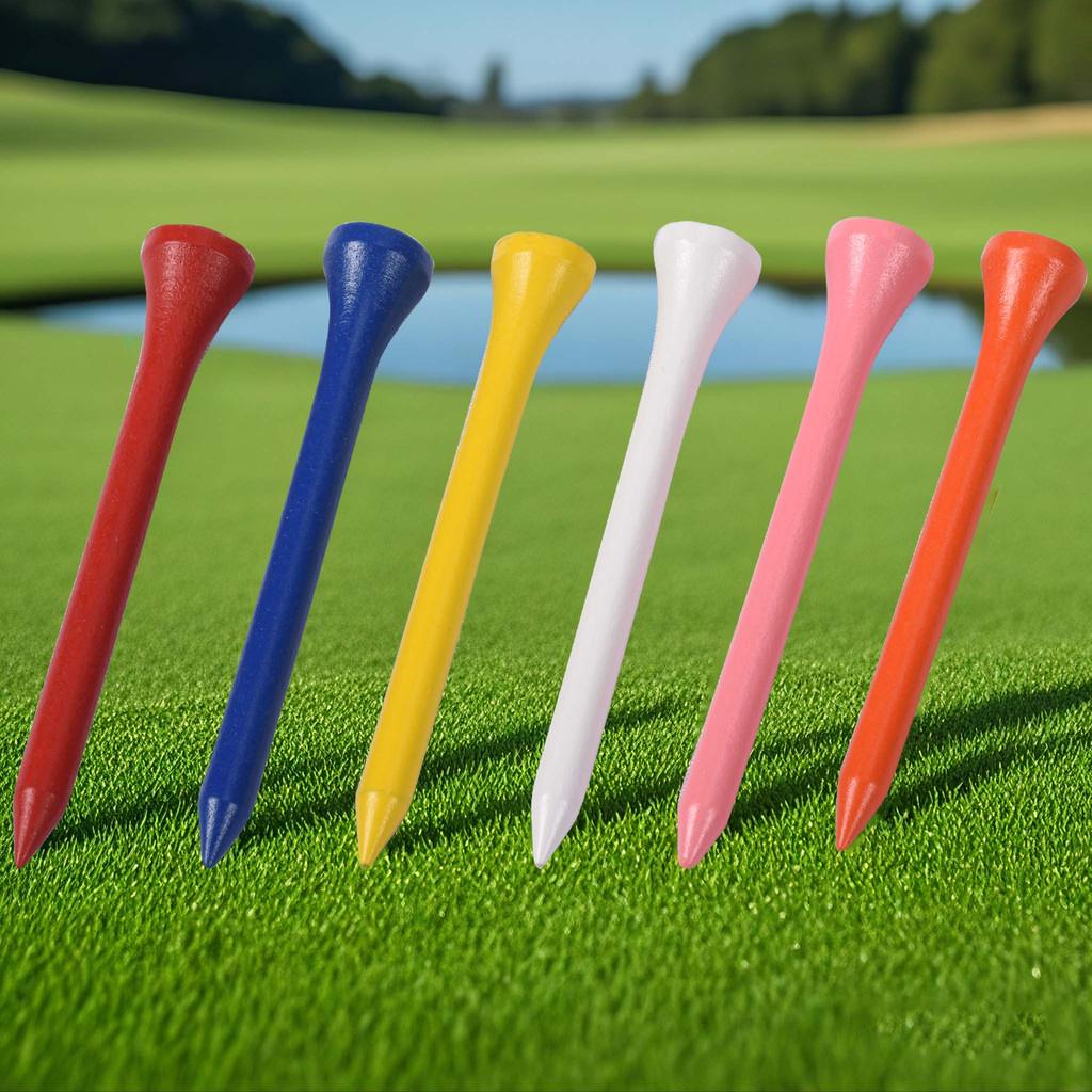 100pcs Multicolor Wood Golf Tees 42mm54mm70mm 83mm4 Sizes Golf Sport Accessories