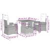 VidaXL Ensemble à Manger de Jardin avec Coussins 3 pcs, Table de Terrasse, Meubles de Patio, Mobilier d'Extérieur, Gris 3277397