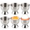 4/6Pcs Stainless Steel Egg Cups Soft Boiled Egg Holders Durable Breakfast Tableware Easter Egg Stand Kitchen Dining Accessories