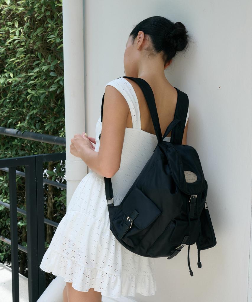 Lotsyou Nostalgia Big Backpack Black