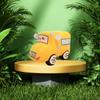 Simulated Yellow School Bus Plush Toys Cute 3D School Bus Stuffed Gifts Cartoon Vehicle Shape Plush Toy Pillows