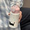 New Insulated Cup Girl Children Straw Cup 304 Stainless Steel Portable Large Capacity Cute Water Bottle Student Specific Gift