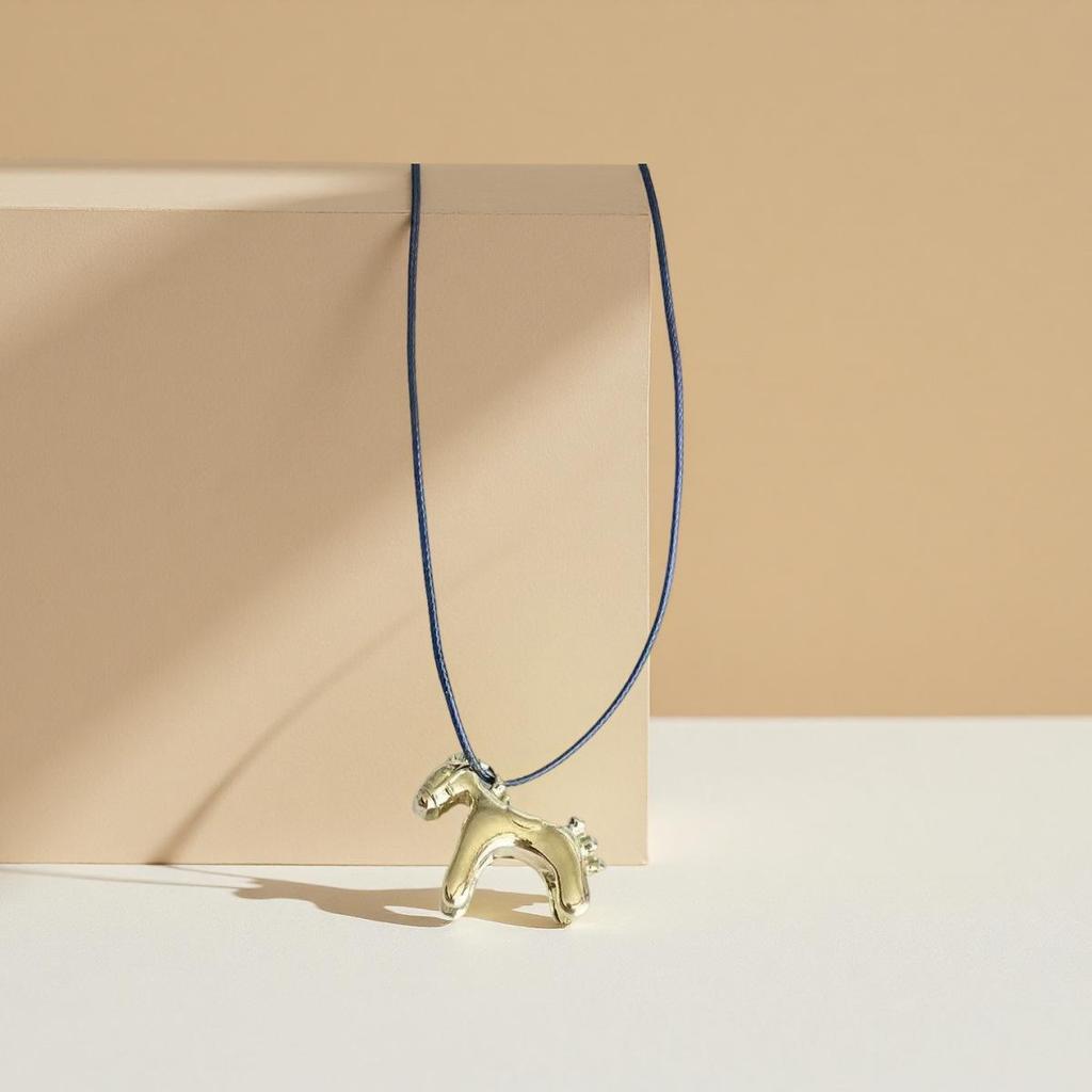 Charming Colorful Pony Pendant High-End Children's Necklace