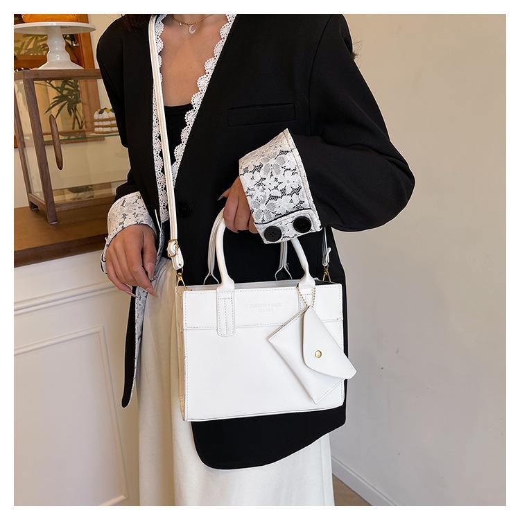 Simple Contrast Color Casual Commuting Large Capacity Fashion Design Crossbody Handbag Small Square Bag For Women