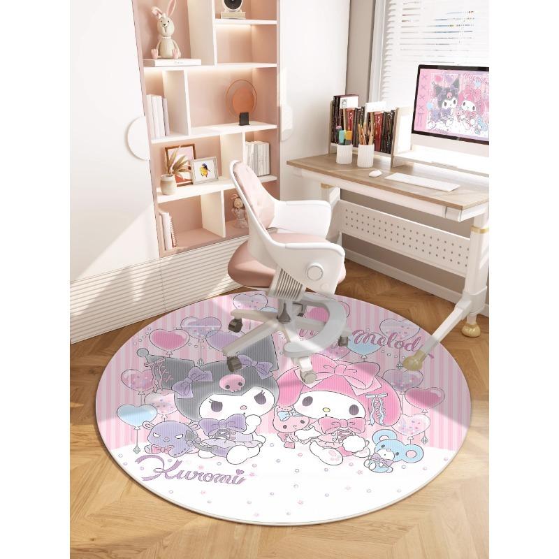 Tapis Cartoon Mignon Kuromi Salon Chambre à Coucher Canapé Porte d'Entrée Paillasson Décoration de Maison Fille Enfants Tapis Antidérapant Cadeau
