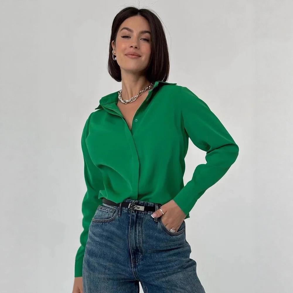 European-American Slim Fit Long-Sleeved Shirt: Elegant & Modern