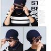 Fashion Warm Hat Scarf Set Knitted Soft Neck Scarf Cap Set Thicken Autumn Winter Fleece Ski Cap Bonnet Hat
