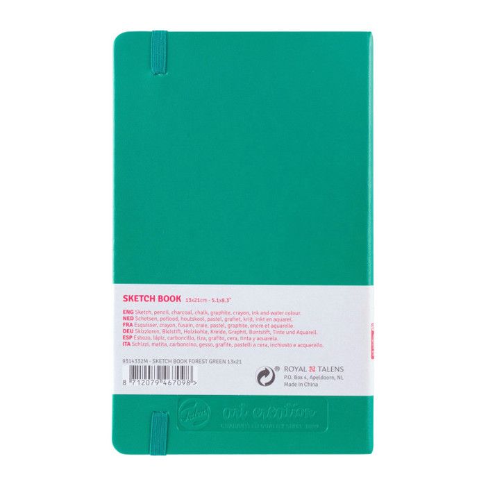 Sketchbook 13x21cm - 80 Sheets - 140g - Forest Green - Royal Talens