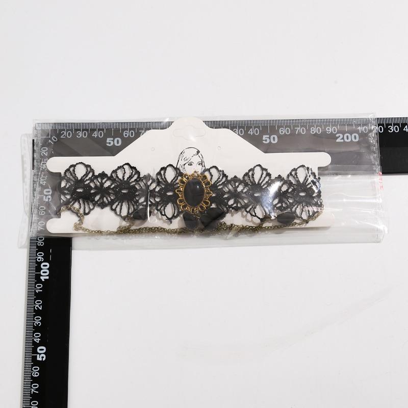 1 Stück Vintage Lolita Spitze Armkette Beinkette Schwarz Gothic Feng Shui Tropfen Fransen Armband Schmuck