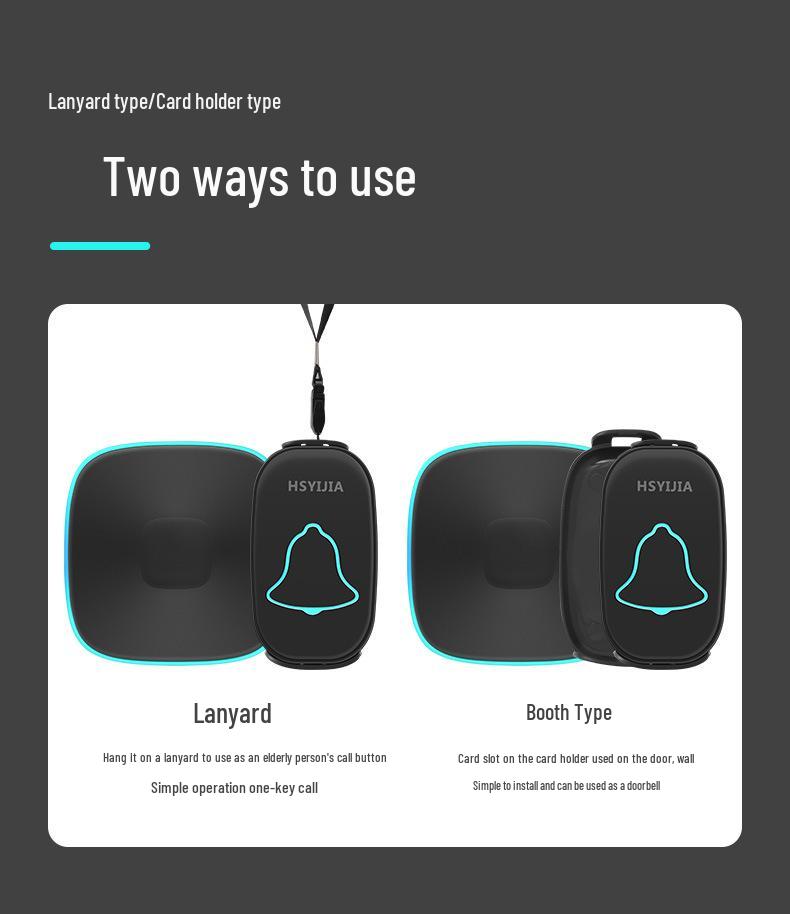 A808 Wireless Elderly Call Button Emergency Doorbell