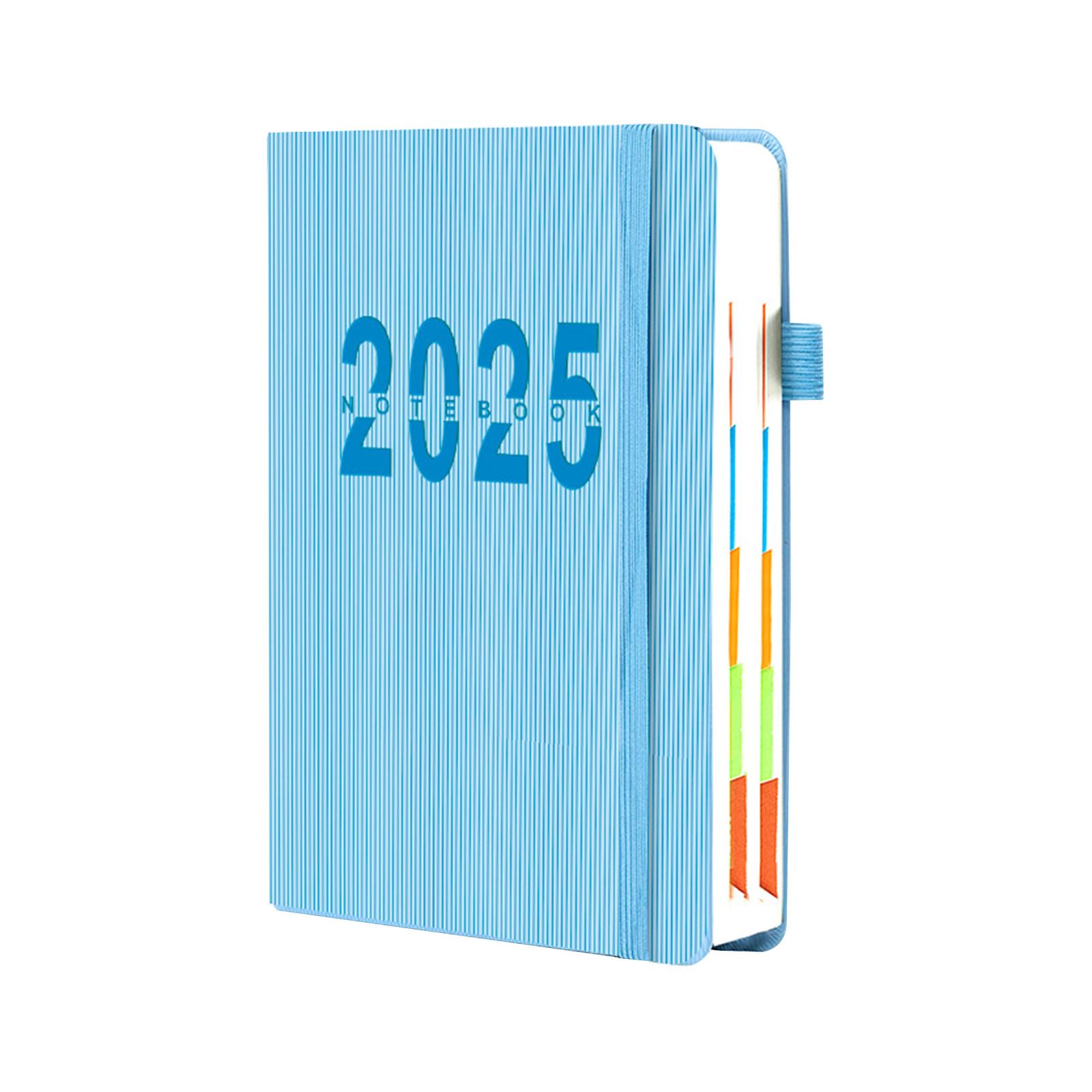 

Планировщик 2025 года — еженедельный и ежемесячный планировщик, 2 календаря-планировщика в твердом переплете на 2025 год One Size синий