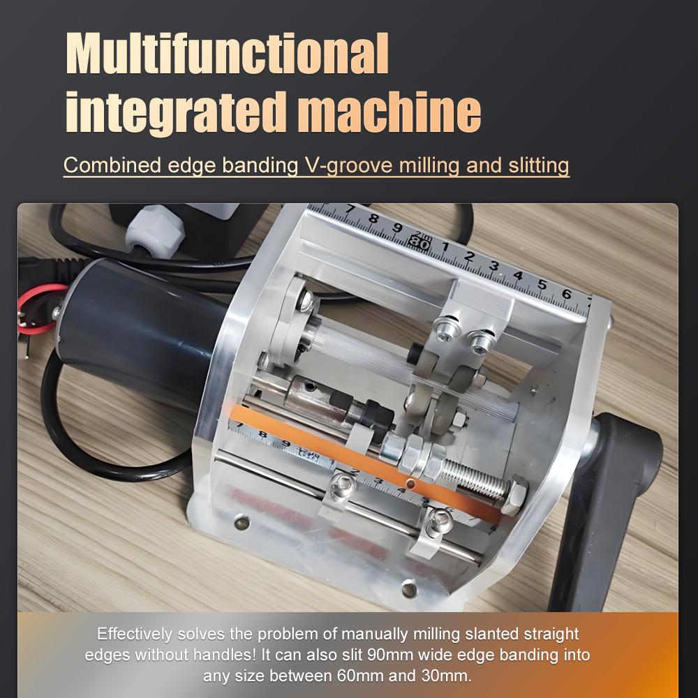Semi-automatic Milling Cutting Machine Manual Slitting Machine Beveled Straight Edge Board Banding Strip V-shaped Milling Groove