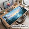 Mountain Landscape Theme Customized Mouse Pad Personalized Print Name Text Desk Mat For Home Office Table Decor