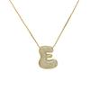 Luxury Zircon 26 English Letter Pendant Necklace for Women Gold Plated Stainless Steel Chain Fat Alphabet Hip Hop Necklace