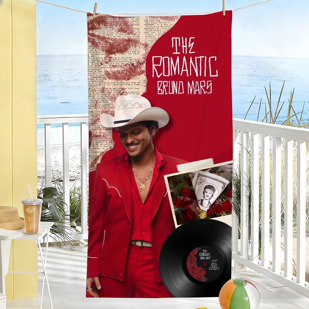 Cantante B-Bruno Mars L'Asciugamano Romantico Morbido Piscina Regalo Per Viaggio Palestra Doccia Campeggio Asciugatura Rapida Sportivo Grandi Asciugamani da Spiaggia