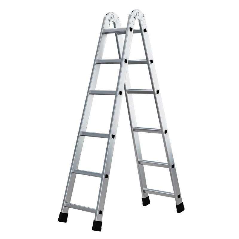 Galvanized Folding A-Frame Ladder: Double-Sided, Multifunctional, Thickened for Outdoor or Household Use