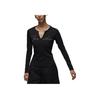 Jordan Letter Comfortable Casual Slim Fit Long Sleeve T-Shirt Women Tops Black FV7189010
