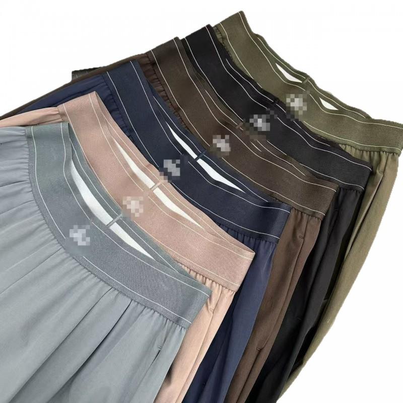 Alo Style High Waist Wide Leg Yoga Pants Womens Casual Straight Reflective Print Elastic Woven Trousers